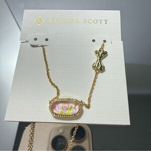 Kendra Scott Gold and Pink Necklace